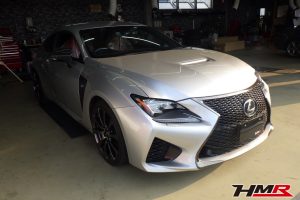TOM’sマフラー 赤革シート 純正ナビ装備のRC-F5.0(USC10)の納車前点検整備を行いました