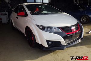 750台限定 オプションフロントグリル装備のシビックタイプR（FK2)の納車前点検整備を行いました