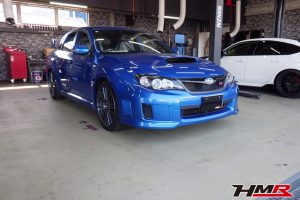 1オーナー オプションRECARO装備のインプレッサWRX STIスペックC(GVB)の納車前点検整備を行いました。