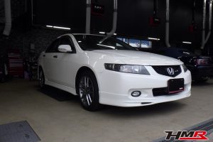 モデューロリアウィング 純正17インチ装備のアコードユーロR(CL7)の納車前点検整備を行いました