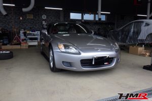 オプション赤革シート 社外ガラス幌装着のS2000(AP1)の納車前点検整備を行いました