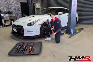 【HMR R35GT-Rデモカー企画】アラゴスタTYPE SS車高調の取付け